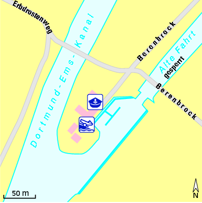 Karte Marina Motor-Yacht-Club Kanalstadt Datteln e.V.