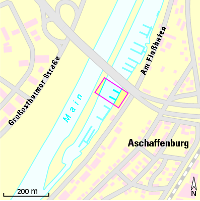 Karte Marina Aschaffenburger Yachtclub e.V. 1972