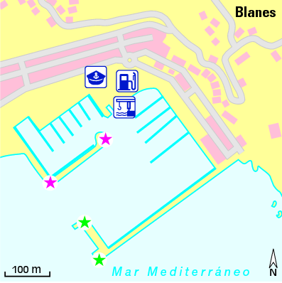 Karte Marina Club Vela Blanes