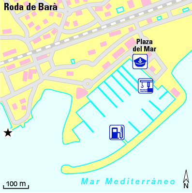 Karte Marina Puerto Deportivo Roda de Bará