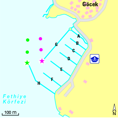 Karte Marina Port Göcek Marina