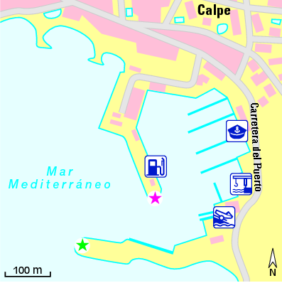 Karte Marina Real Club Náutico Calpe