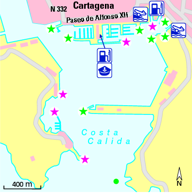 Karte Marina Yacht Port Cartagena
