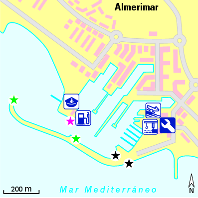Karte Marina Puerto Deportivo Almerimar