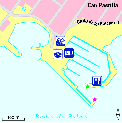 Karte Marina Ca´n Pastilla (Club Maritimo San Antonio de la Playa)