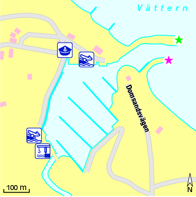 Karte Marina Domsands Båtsällskap