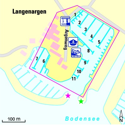 Karte Marina BMK Yachthafen Langenargen