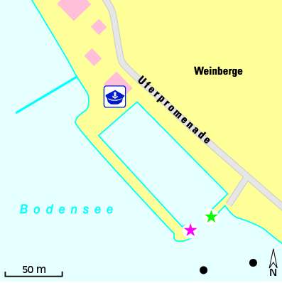 Karte Marina Yachtclub Meersburg e.V.
