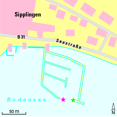 Karte Marina Sipplingen Osthafen