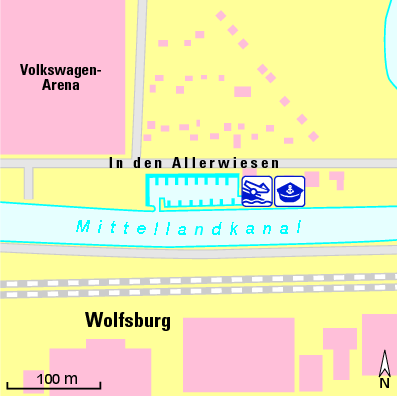 Karte Marina 1. Motorbootclub Wolfsburg