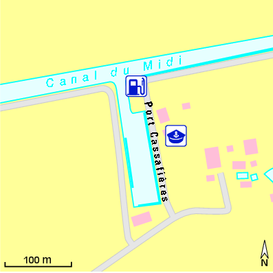 Karte Marina Port Cassafières