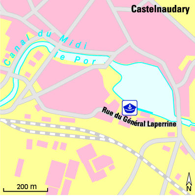 Karte Marina Port Castelnaudary Le Boat
