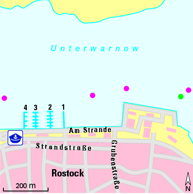 Karte Marina Marina im Stadthafen Rostock
