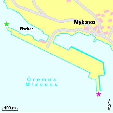 Karte Marina Mykonos Marina