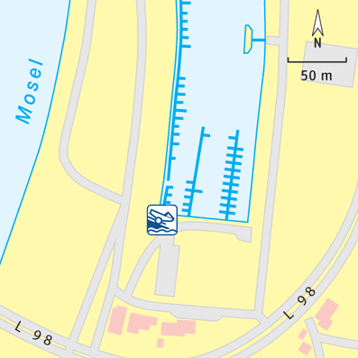 Karte Marina Hafen Senheim