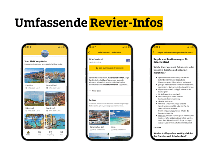 Umfassende Revier-Infos ADAC Skipper App